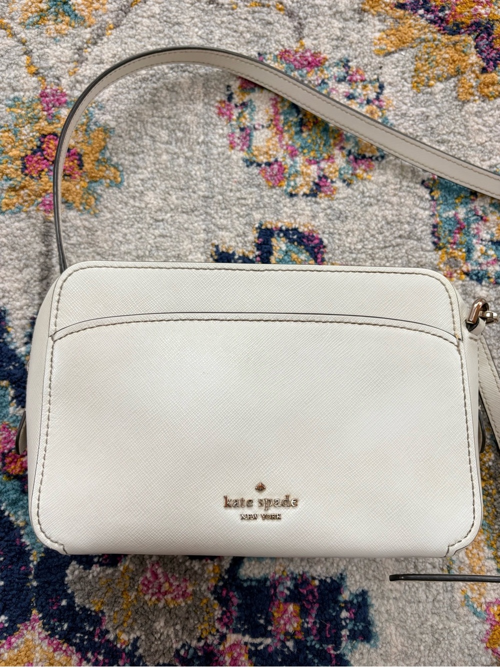 kate spade white crossbody camera bag